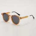 Round Keyhole Bridge Vintage Sunglasses - Color_4