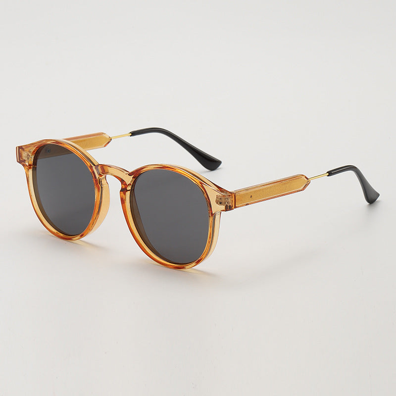 Round Keyhole Bridge Vintage Sunglasses - Color_4