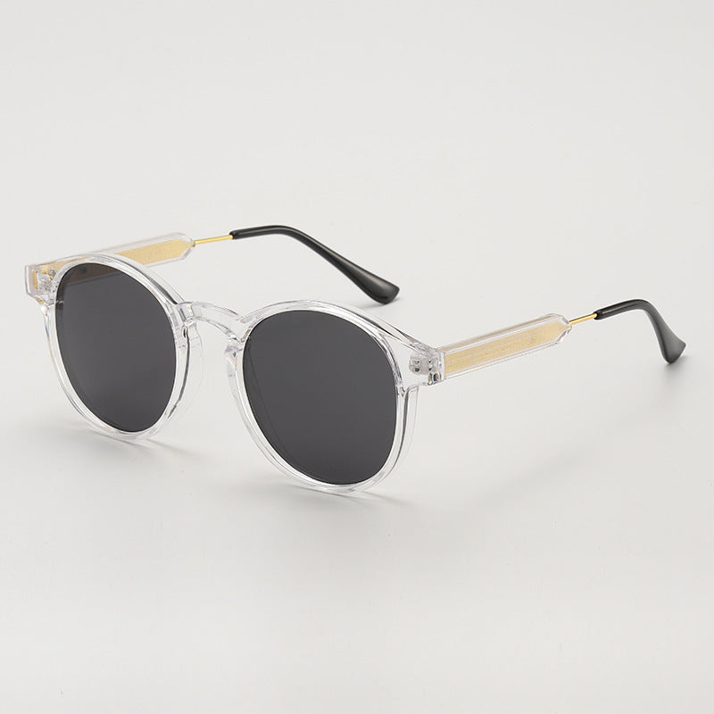 Round Keyhole Bridge Vintage Sunglasses - Color_5