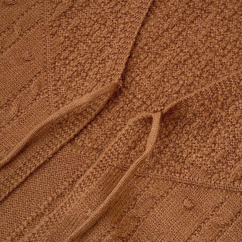 Textured Knit Tie Front Sleeveless Top - taupe - 4