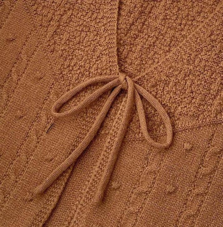 Textured Knit Tie Front Sleeveless Top - taupe - 5