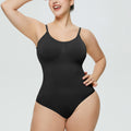 Seamless Sculpting Scoop Neck Thong Bodysuit - Black Cami