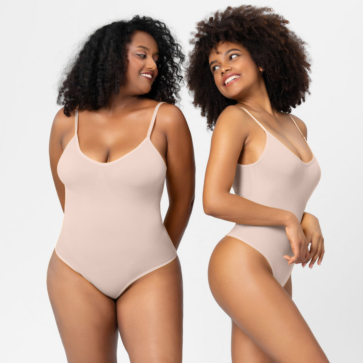 Seamless Sculpting Scoop Neck Thong Bodysuit