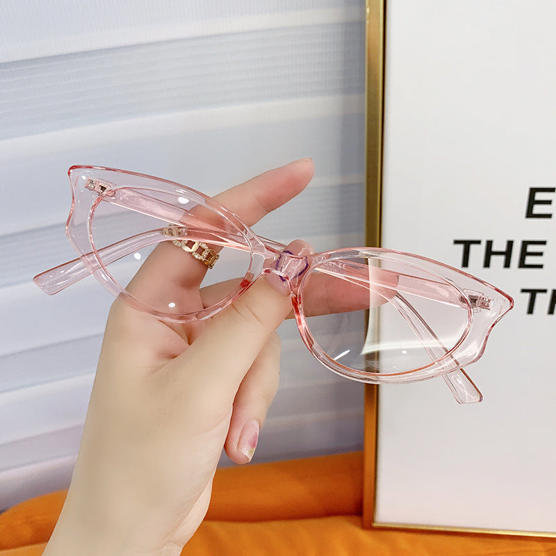 Small Angular Cat Eye Retro Sunglasses - Pink