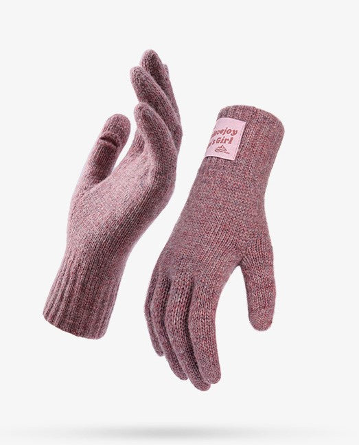 Convertible Flip Top Knit Touchscreen Gloves - Purple