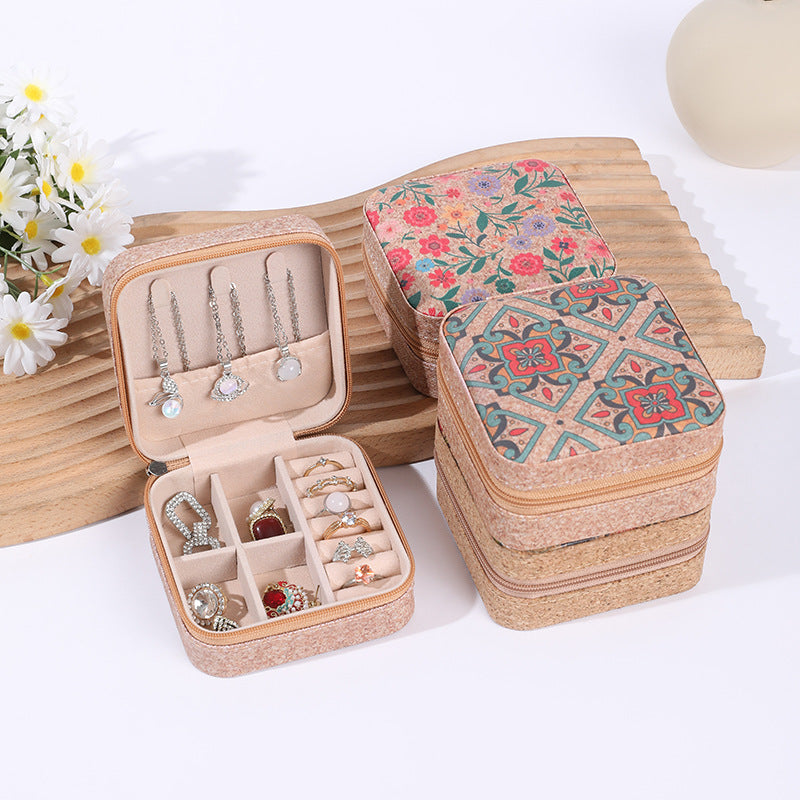 Patterned Travel Jewelry Organizer Case - view 4