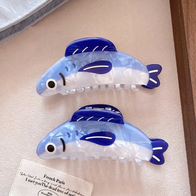 Marbled Fish Figure Hair Claw Clip