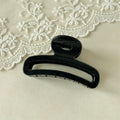 Glossy Hollow Open Frame Hair Claw Clip - Black