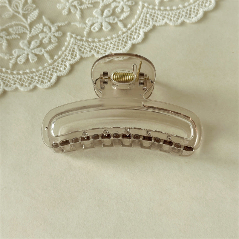 Glossy Hollow Open Frame Hair Claw Clip - Colorless