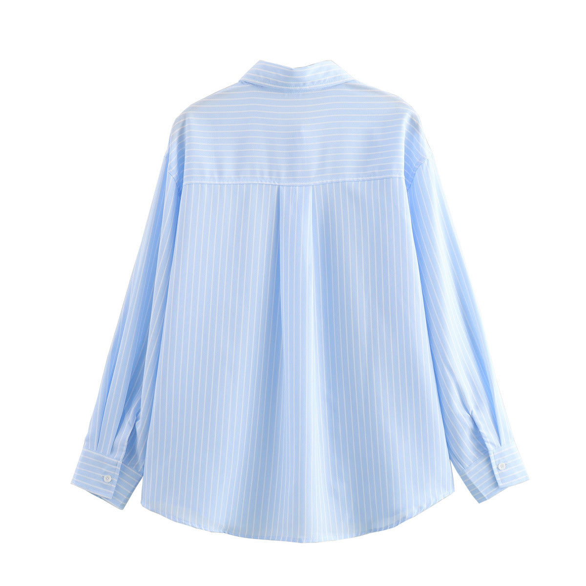 Candy Stripe Oversized Pocket Shirt - Blue - 1