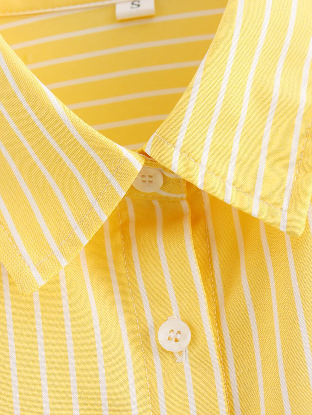Candy Stripe Oversized Pocket Shirt - Yellow - 5