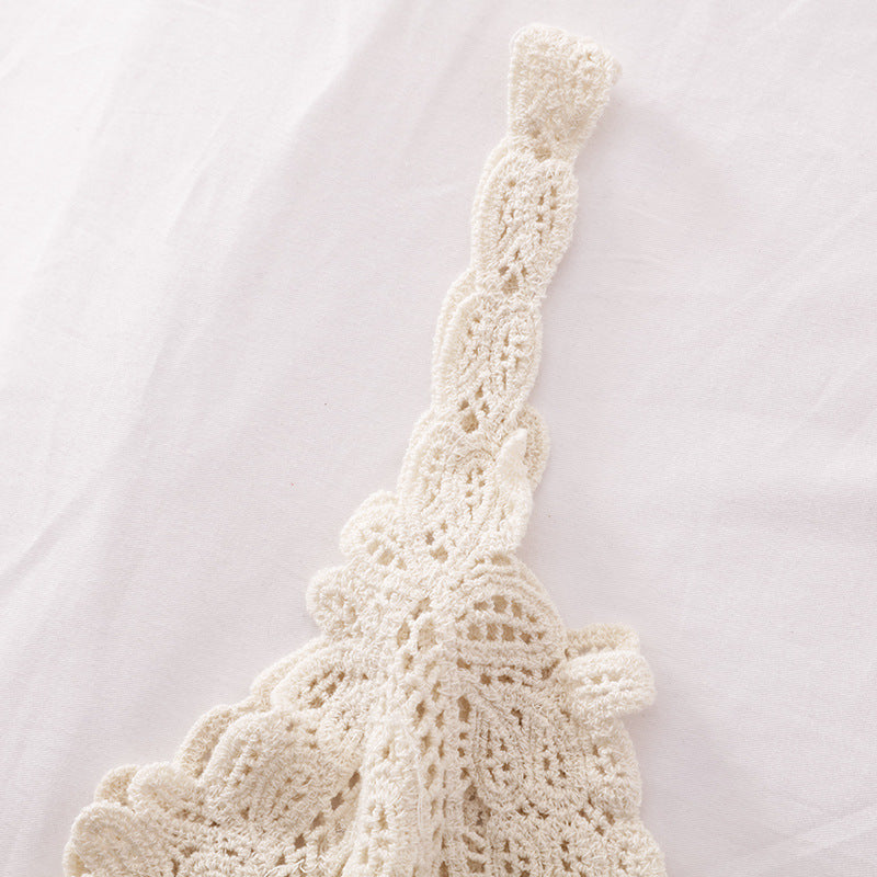 Scalloped Lace Crochet Cami Top - Beige - 1