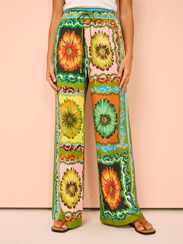 Bold Floral Print Shirt And Trouser Set - Decor - 3