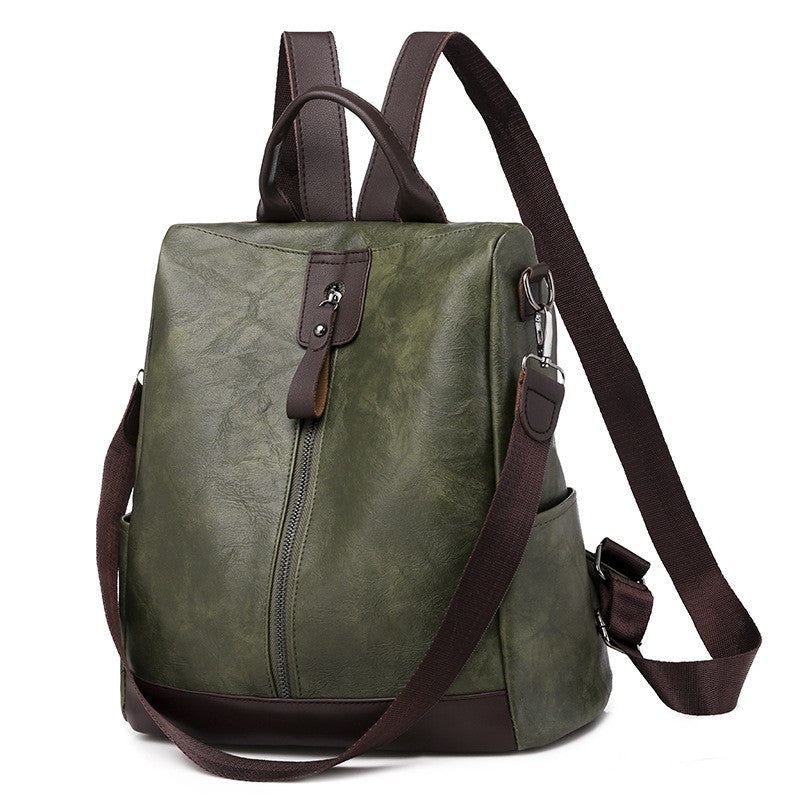 Convertible Washed Faux Leather Backpack
