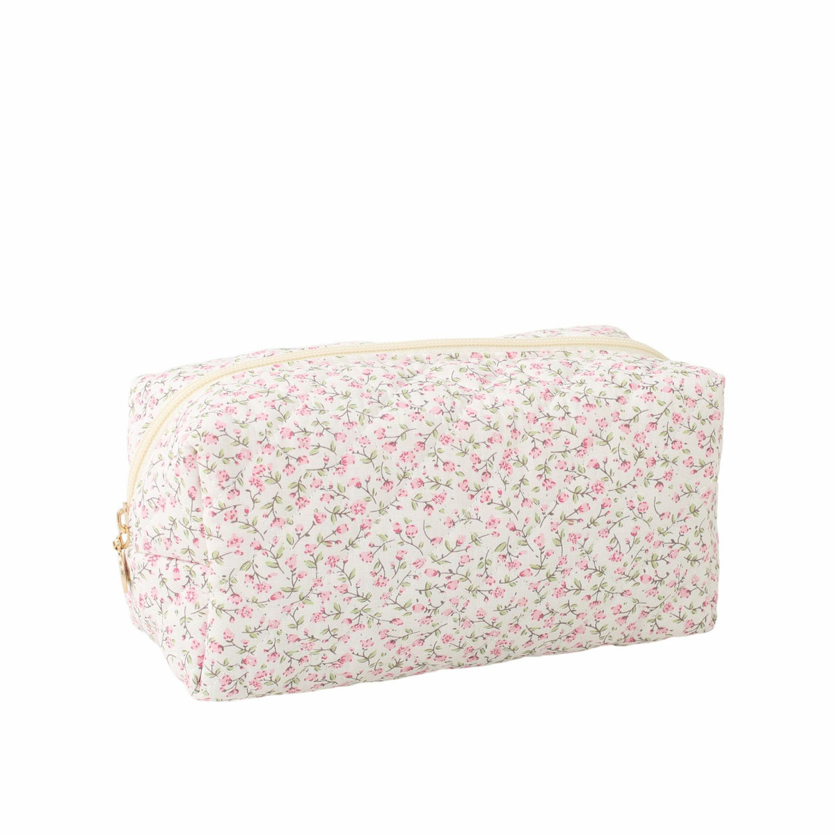 Quilted Cotton Zip Pouch Toiletry Bag - C28