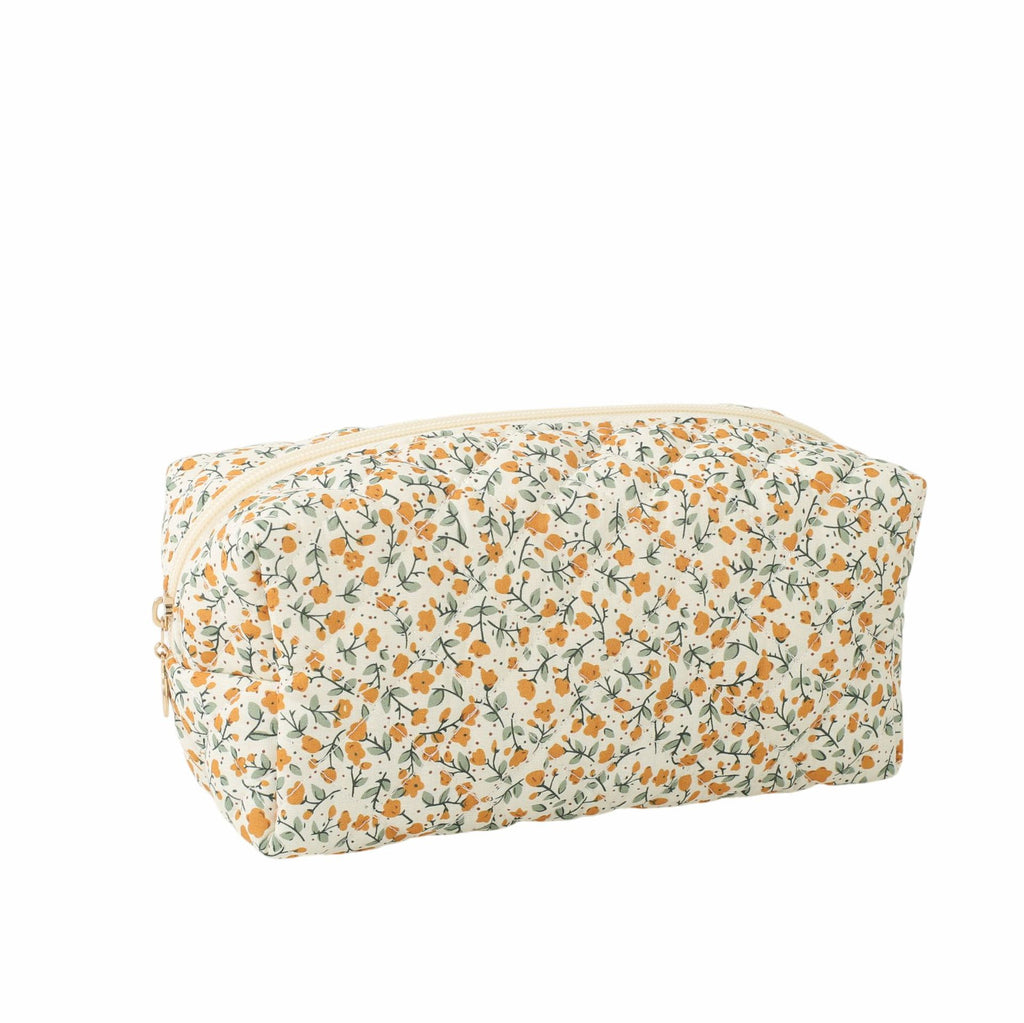 Quilted Cotton Zip Pouch Toiletry Bag - C29
