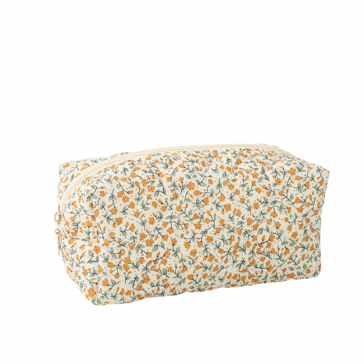 Quilted Cotton Zip Pouch Toiletry Bag - C29