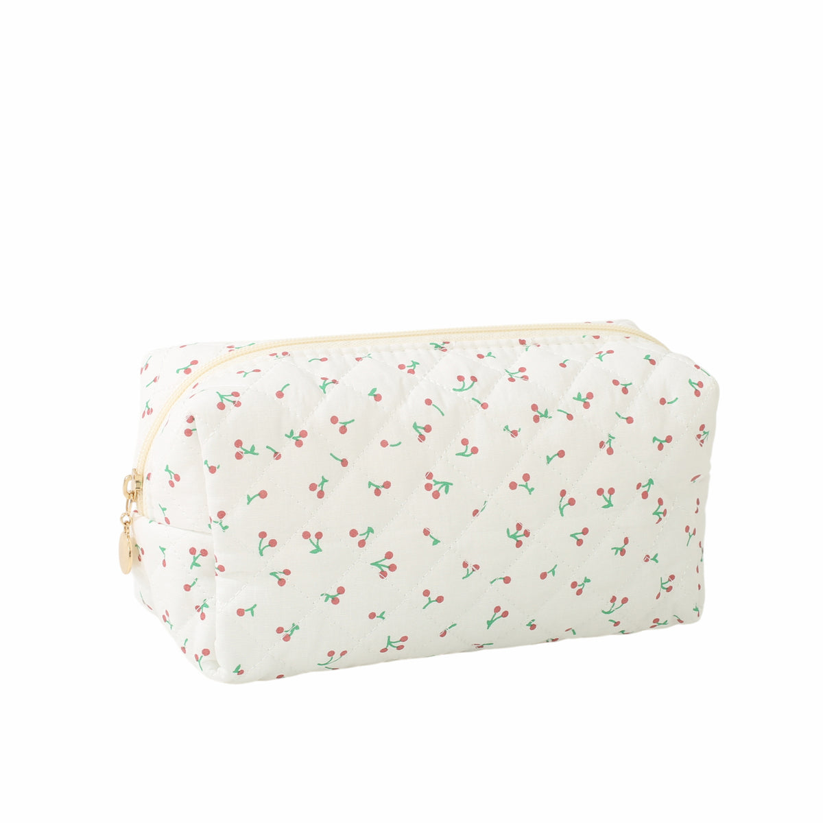 Quilted Cotton Zip Pouch Toiletry Bag - C30