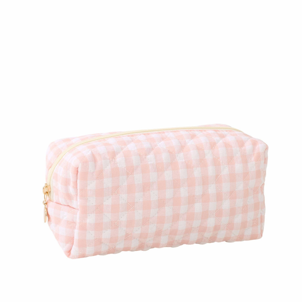 Quilted Cotton Zip Pouch Toiletry Bag - C31