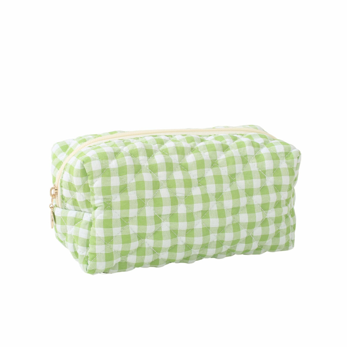 Quilted Cotton Zip Pouch Toiletry Bag - C32