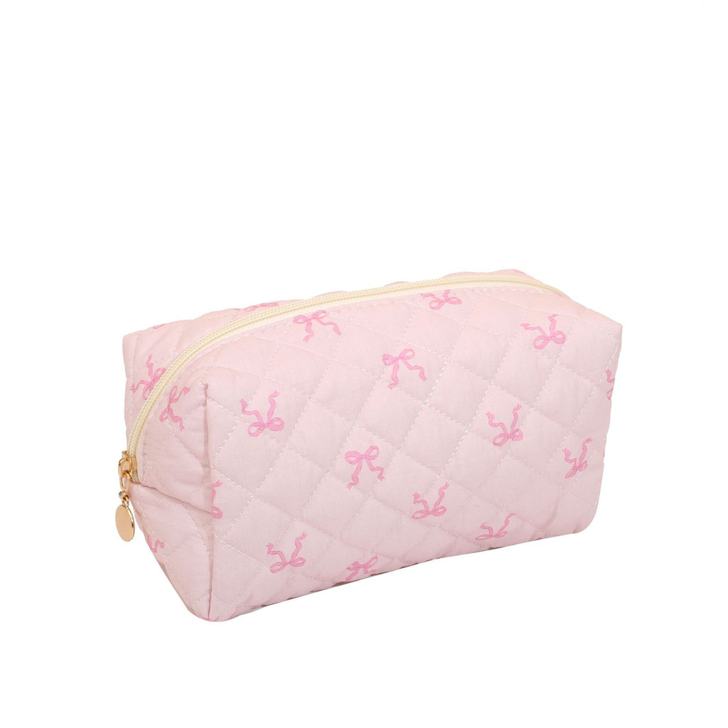 Quilted Cotton Zip Pouch Toiletry Bag - C7