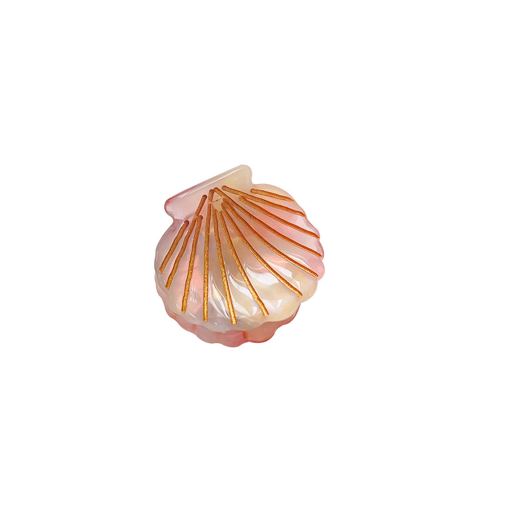 Iridescent Scallop Shell Mini Claw Clip - view 4