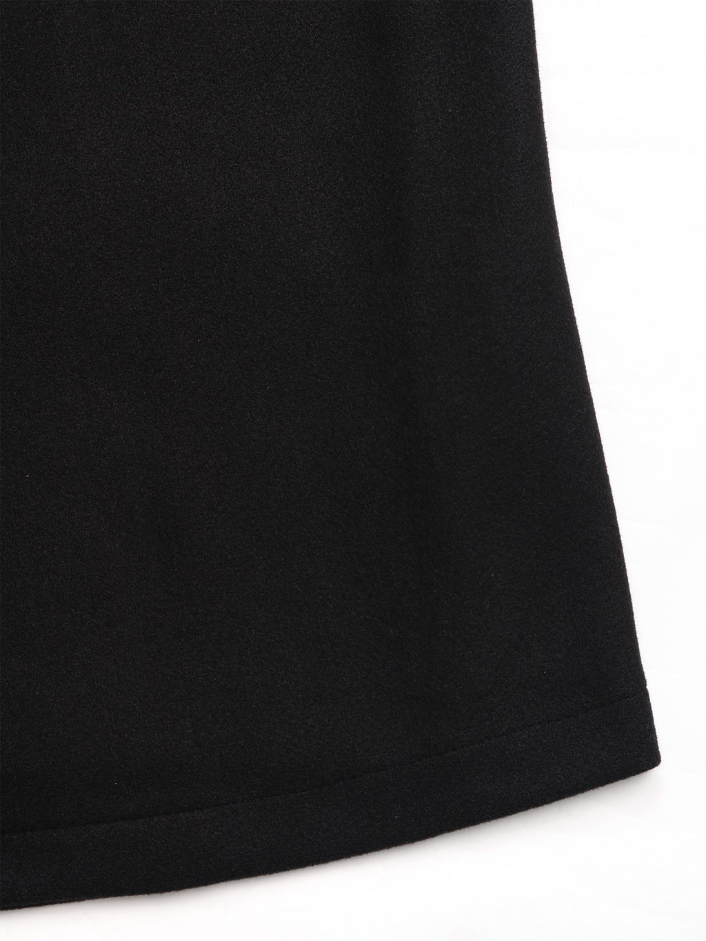 Longline Notch Lapel Wrap Coat - Black - 5