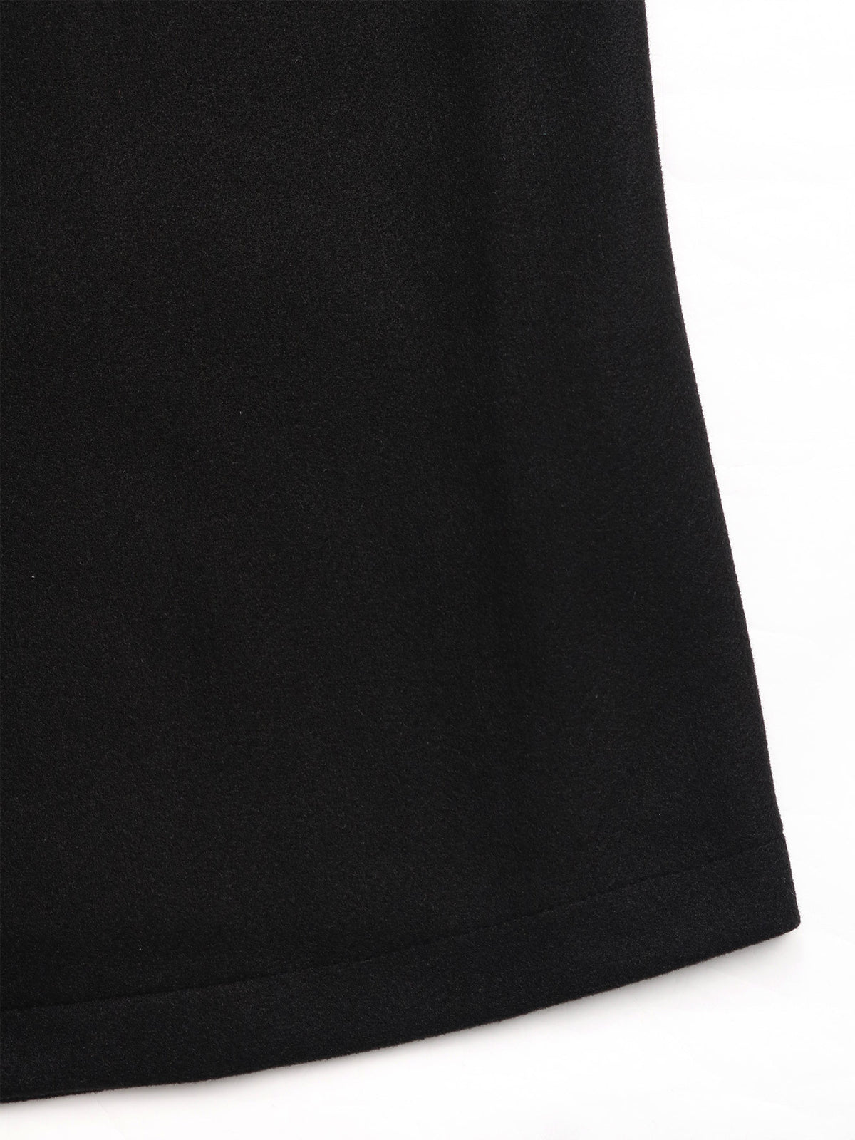 Longline Notch Lapel Wrap Coat - Black - 5