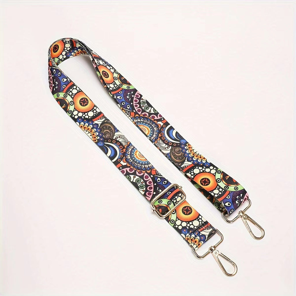 Wide Adjustable Printed Crossbody Bag Strap - Sunflower