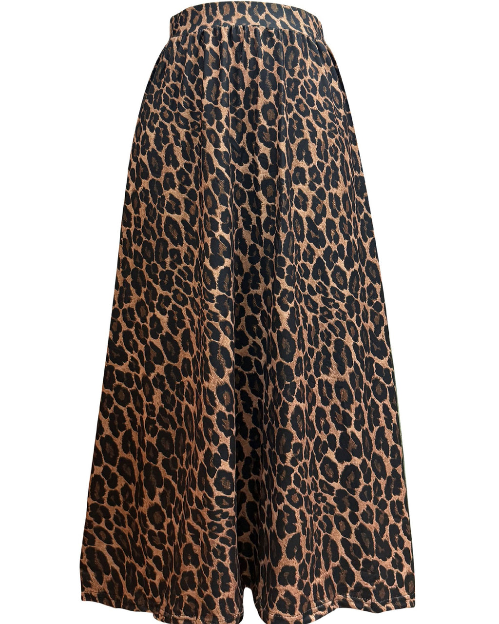 Leopard Print Flowy Maxi Skirt - Leopard - 1