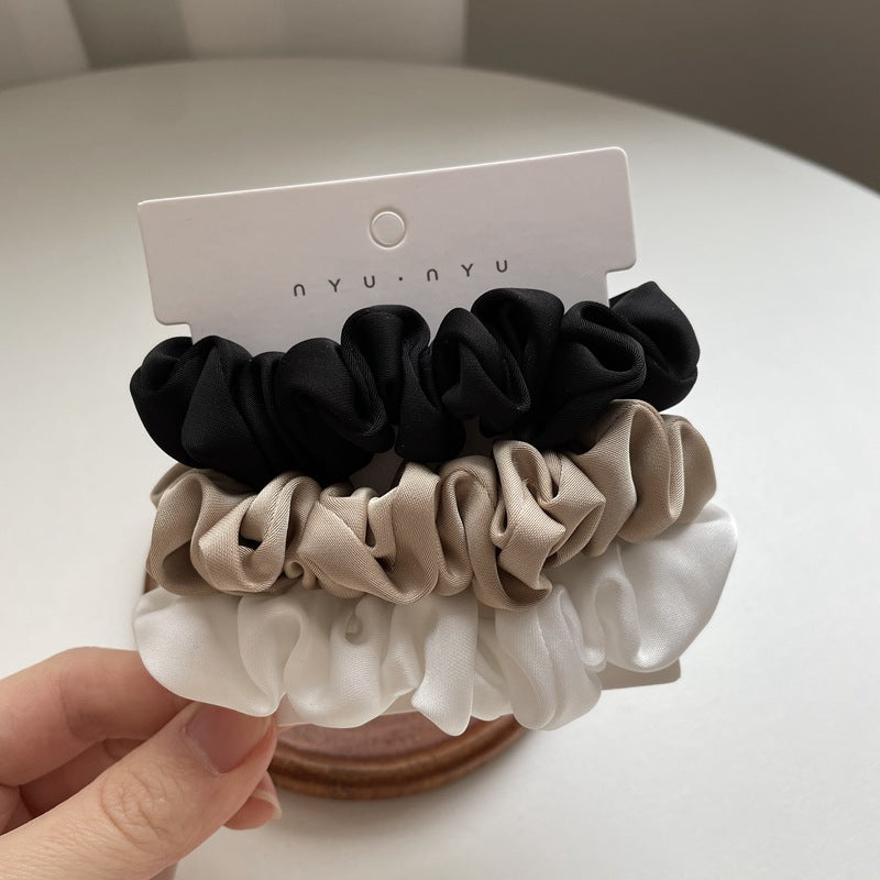 Skinny Satin Scrunchie Three Pack - TypeA