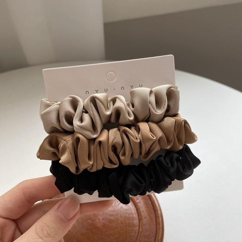 Skinny Satin Scrunchie Three Pack - TypeC