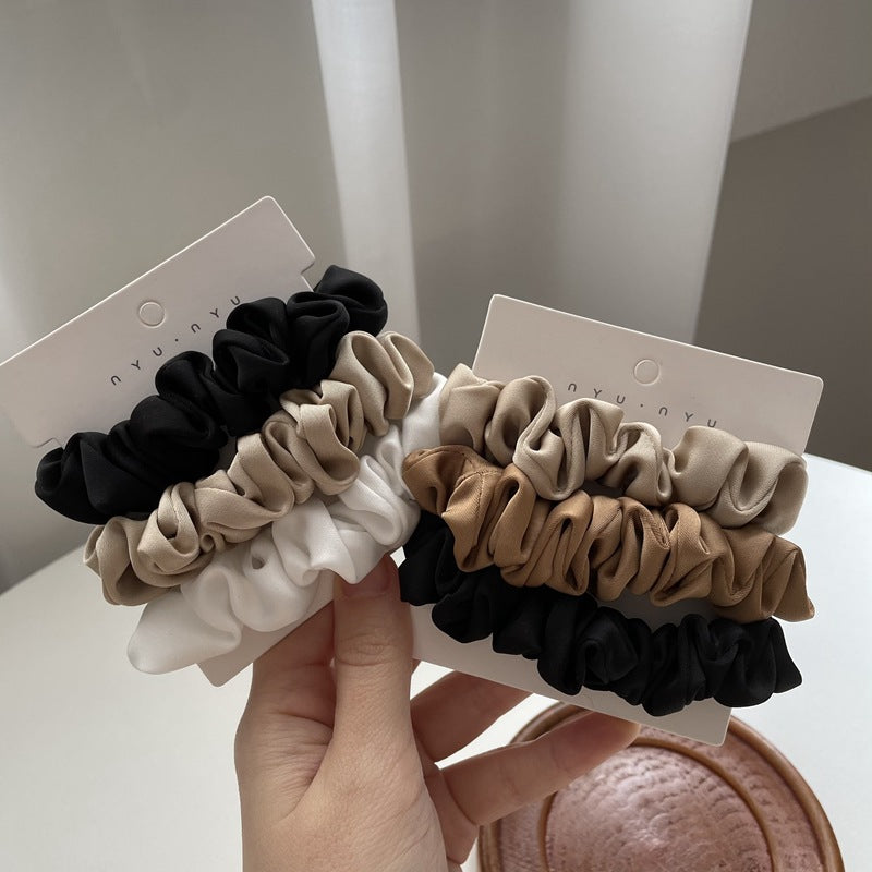 Skinny Satin Scrunchie Three Pack