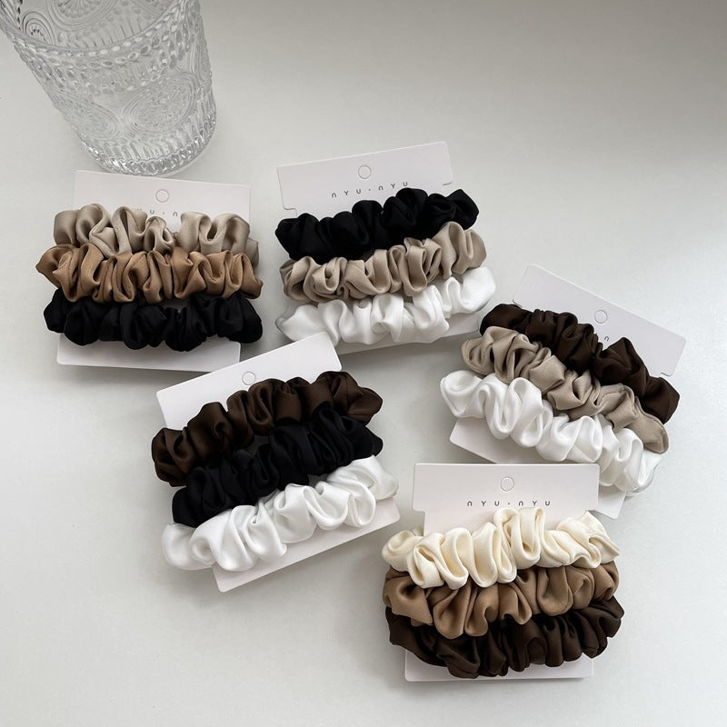 Skinny Satin Scrunchie Three Pack - view 3