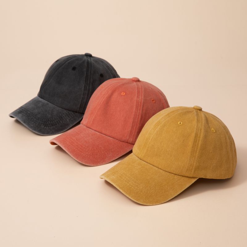 Washed Cotton Adjustable Baseball Cap Dad Hat - view 2