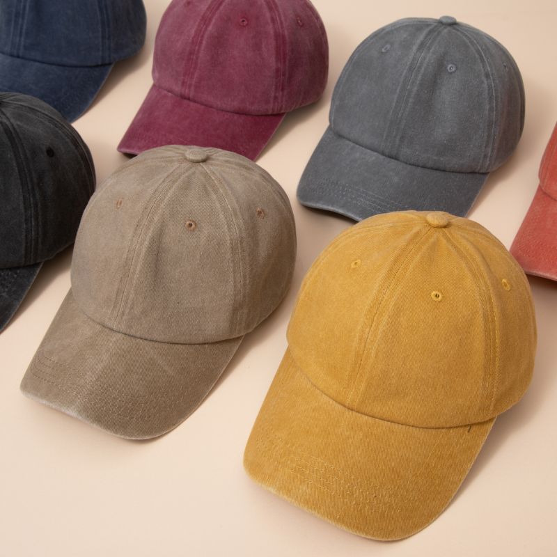 Washed Cotton Adjustable Baseball Cap Dad Hat - view 4