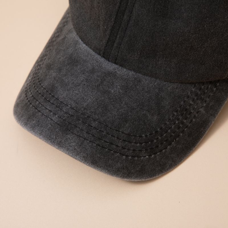 Washed Cotton Adjustable Baseball Cap Dad Hat - view 5