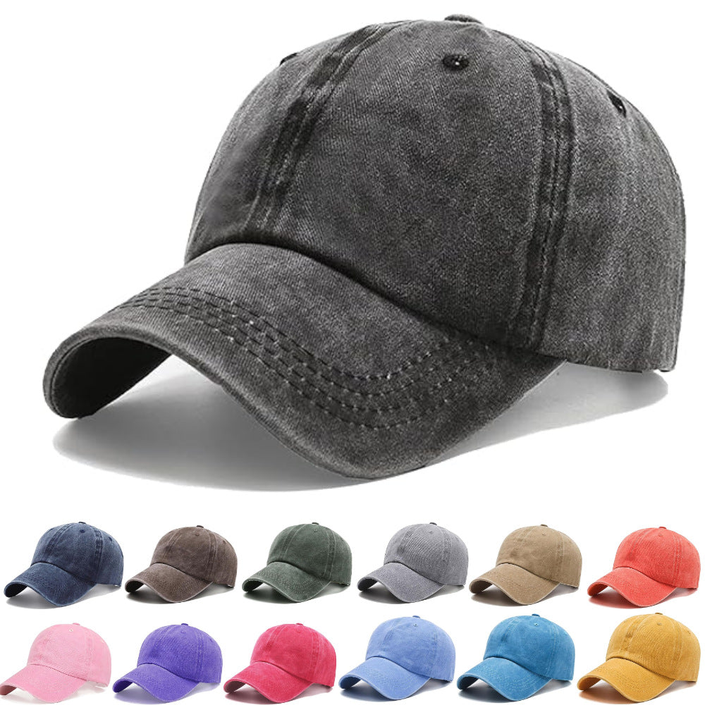 Washed Cotton Adjustable Baseball Cap Dad Hat - view 8