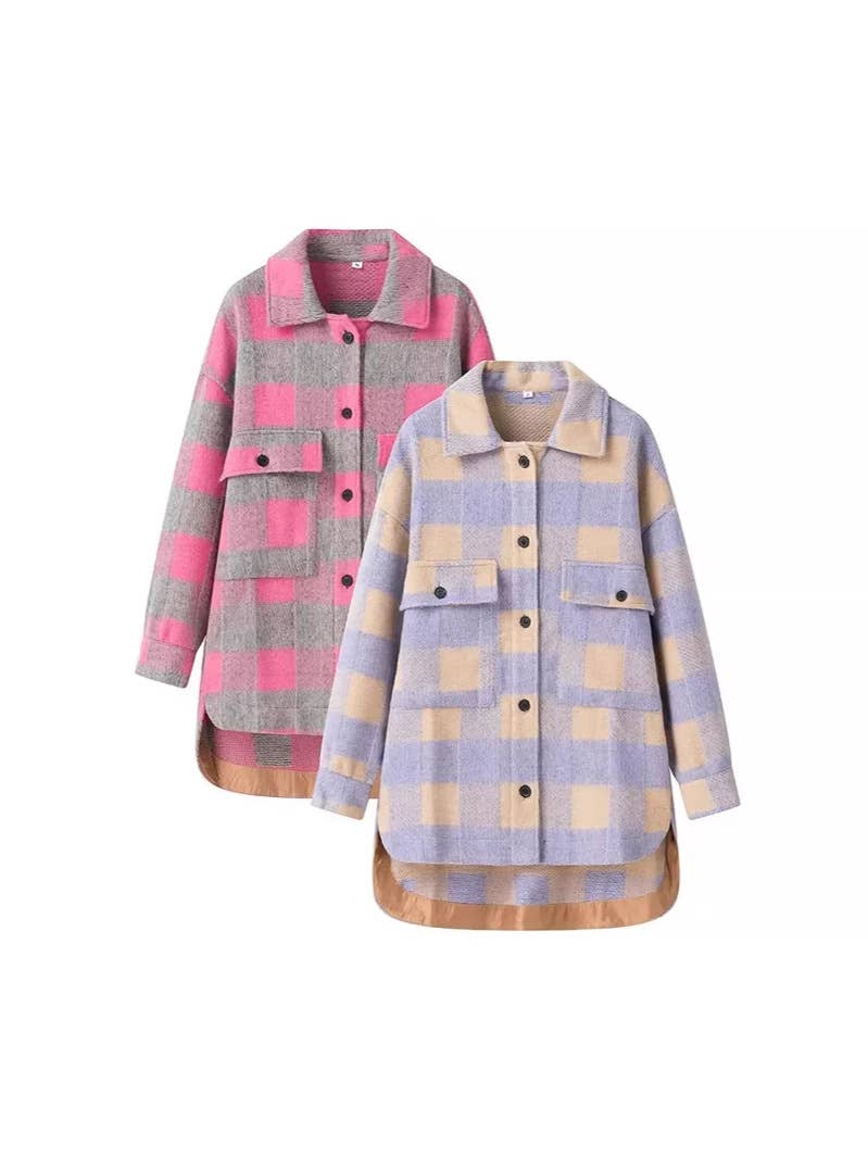 Buffalo Plaid Oversized Shirt Jacket