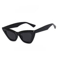 Retro Triangle Cat Eye Sunglasses - Black