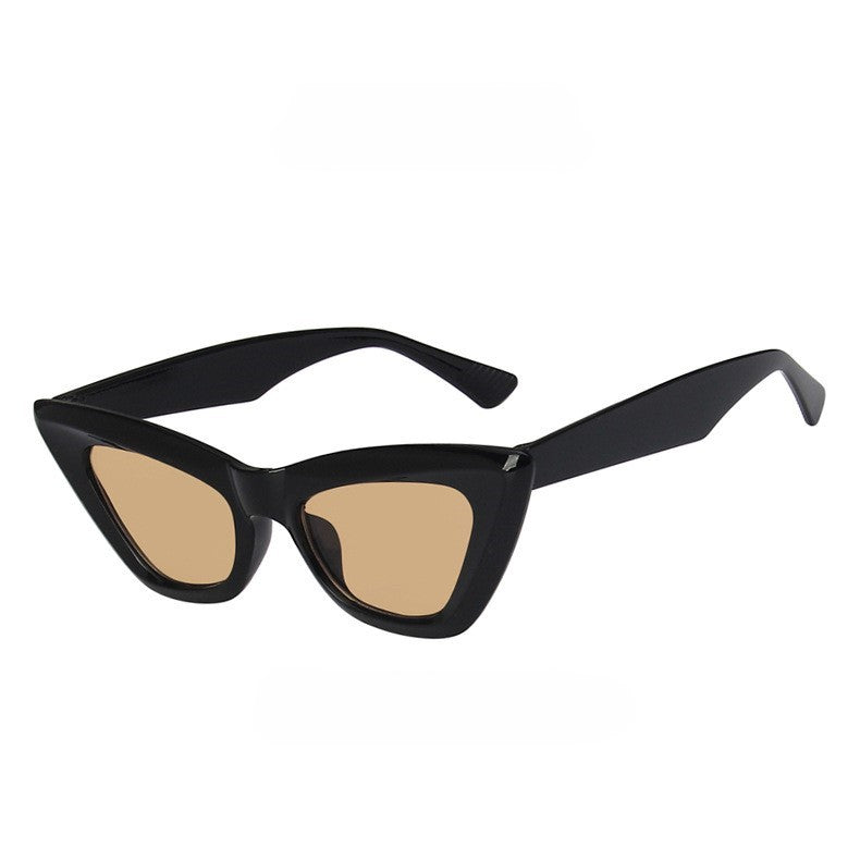 Retro Triangle Cat Eye Sunglasses - Tea 