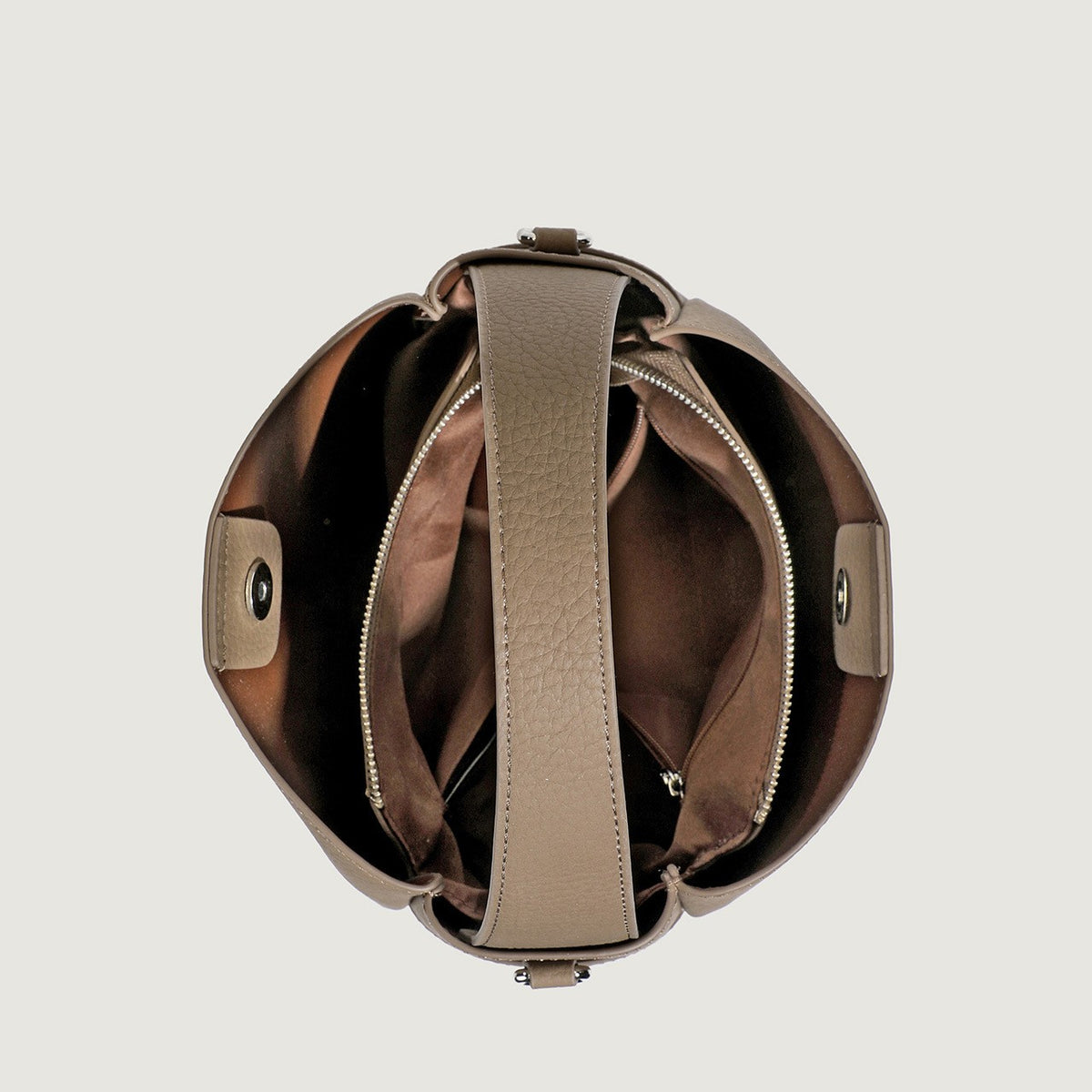Pebbled Faux Leather Bucket Bag with Crossbody Strap