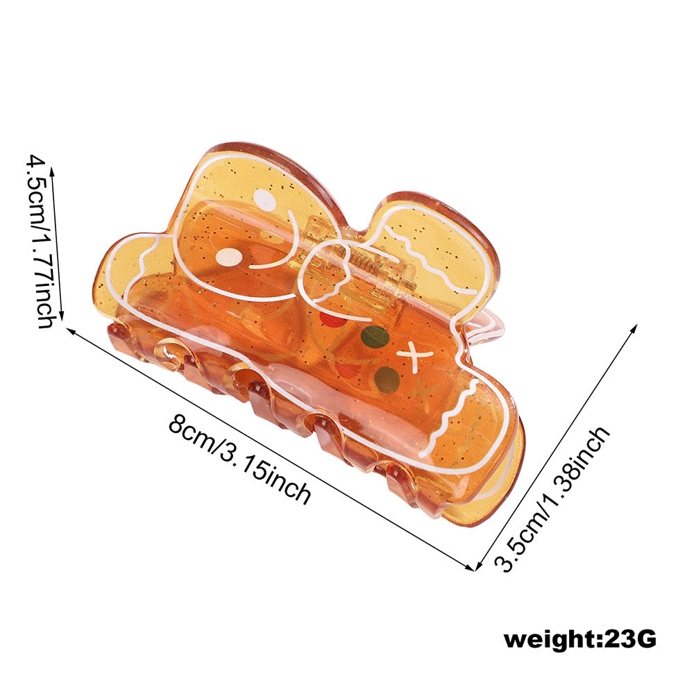 Gingerbread Cookie Shaped Claw Hair Clip - view 1