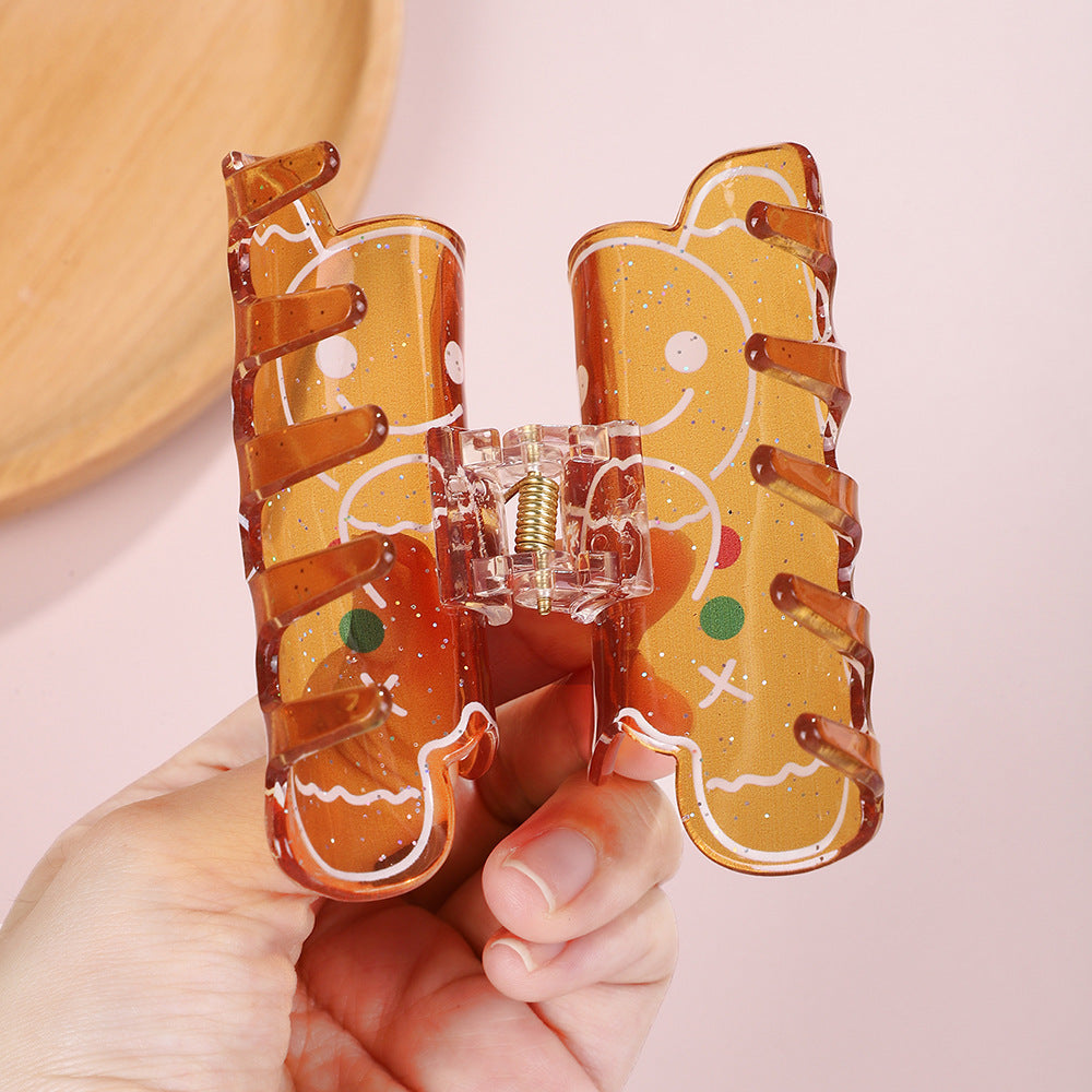 Gingerbread Cookie Shaped Claw Hair Clip - view 2