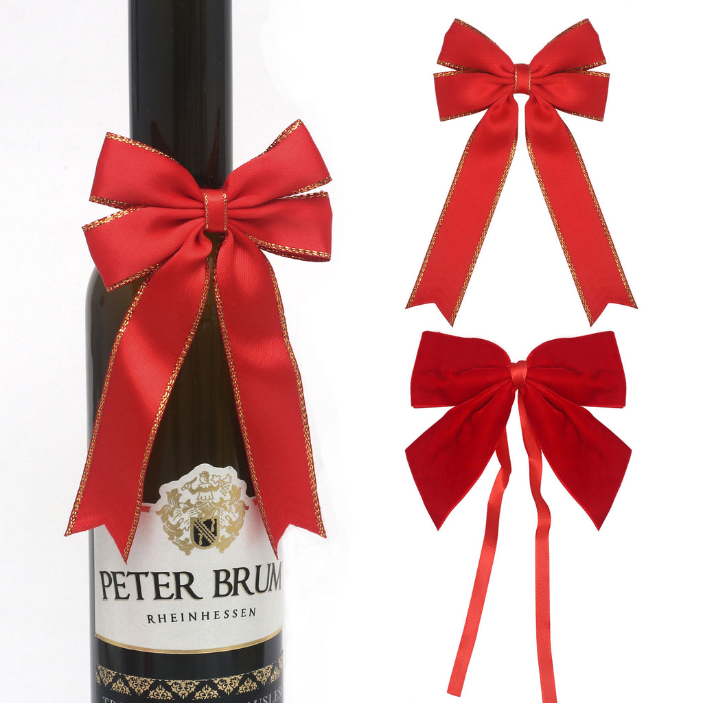 Pre-Tied Christmas Bottle Gift Bows