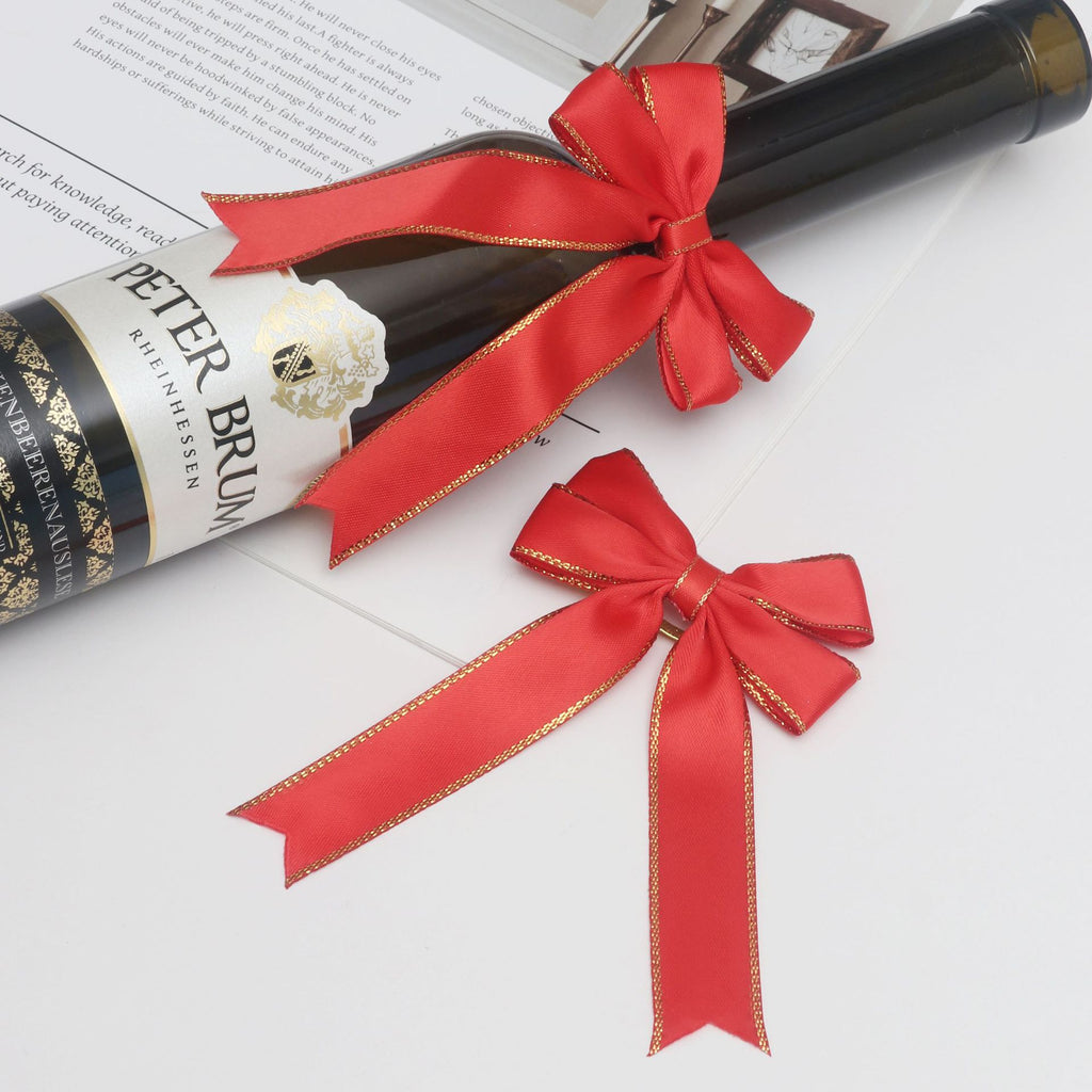 Pre-Tied Christmas Bottle Gift Bows - view 2