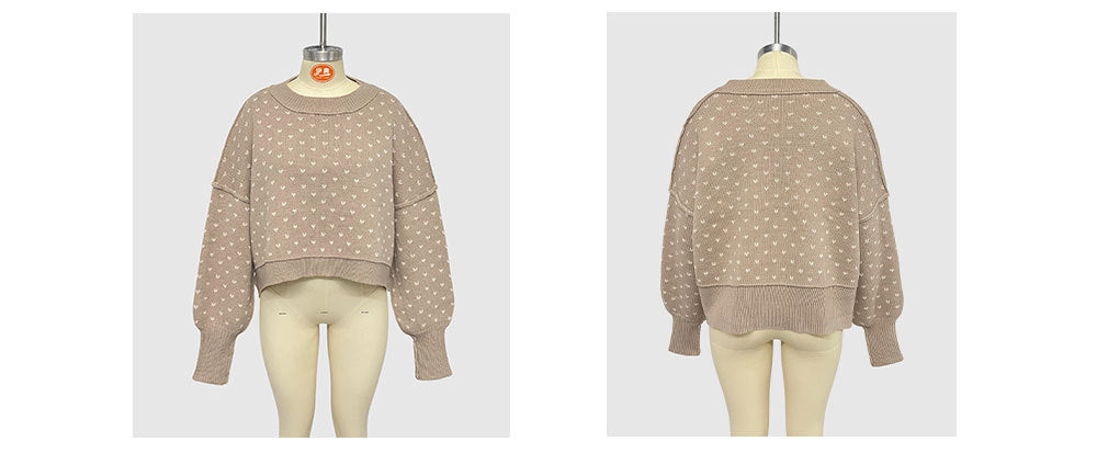Drop Shoulder Butterfly Knit Pullover Sweater