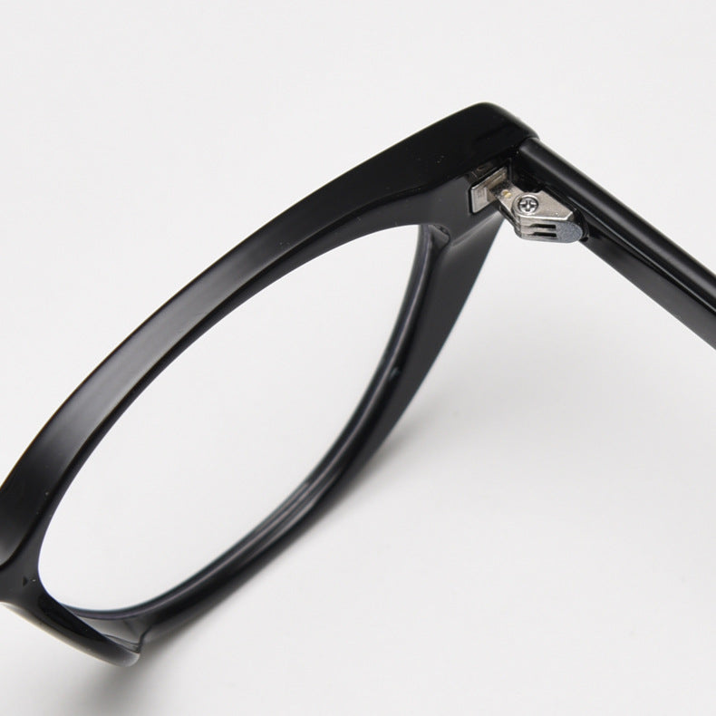 Pointed Cat-Eye Acetate Eyeglass Frames - Black - 2