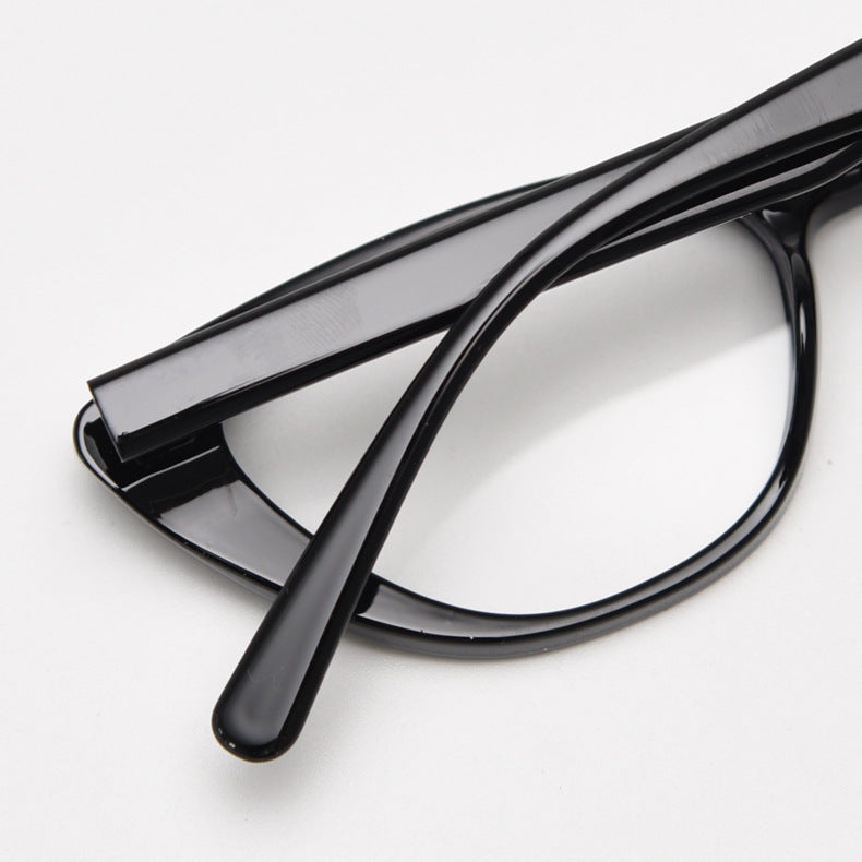 Pointed Cat-Eye Acetate Eyeglass Frames - Black - 3