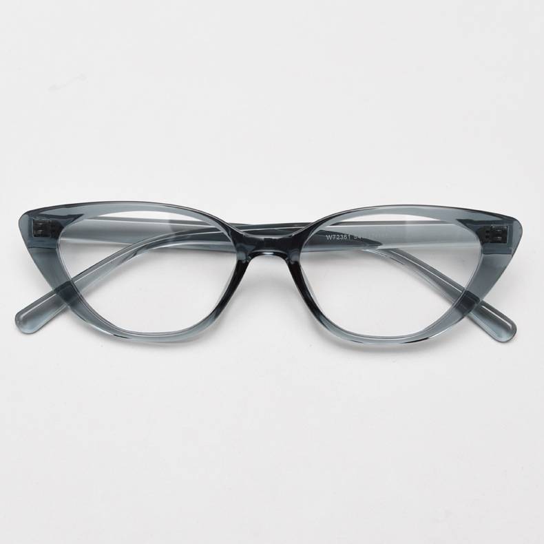 Pointed Cat-Eye Acetate Eyeglass Frames - Blue